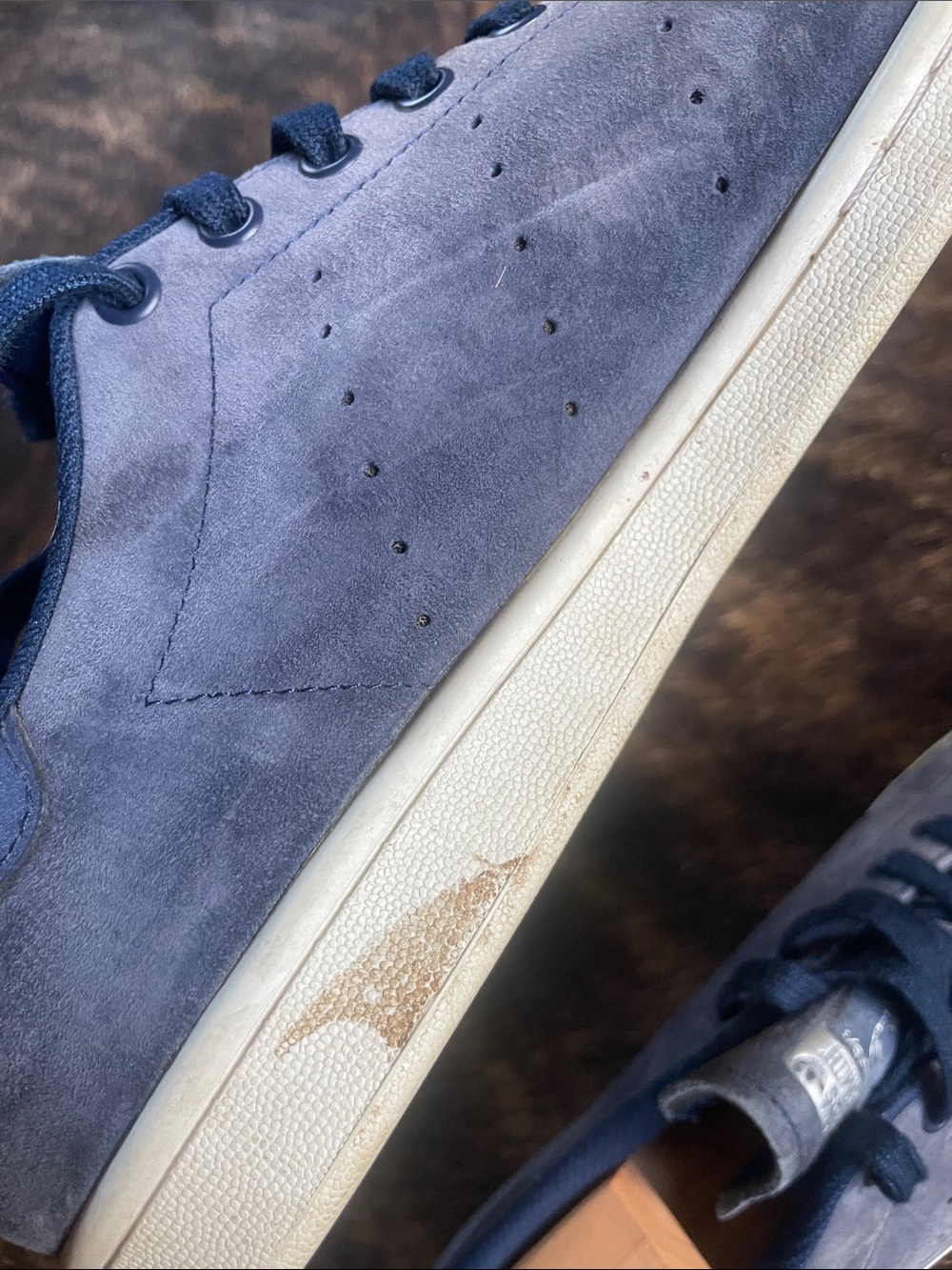 Stan Smith Adidas Men's Suede Casual Sneakers in Blue - Picture 7 of 8